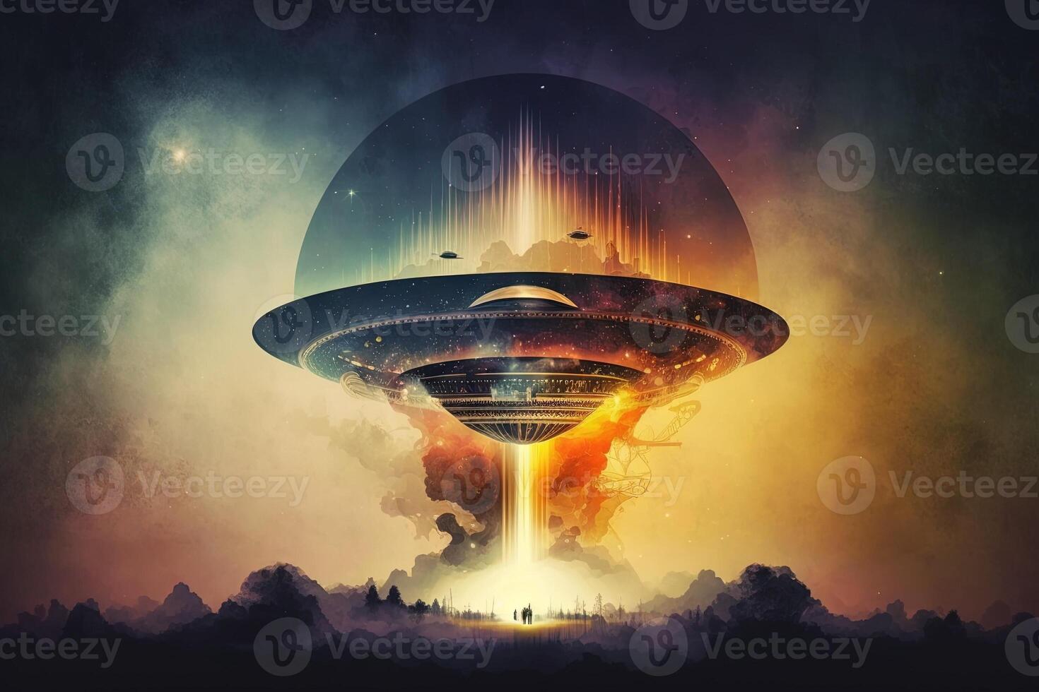 World UFO Day 2nd July abstract illustration photo