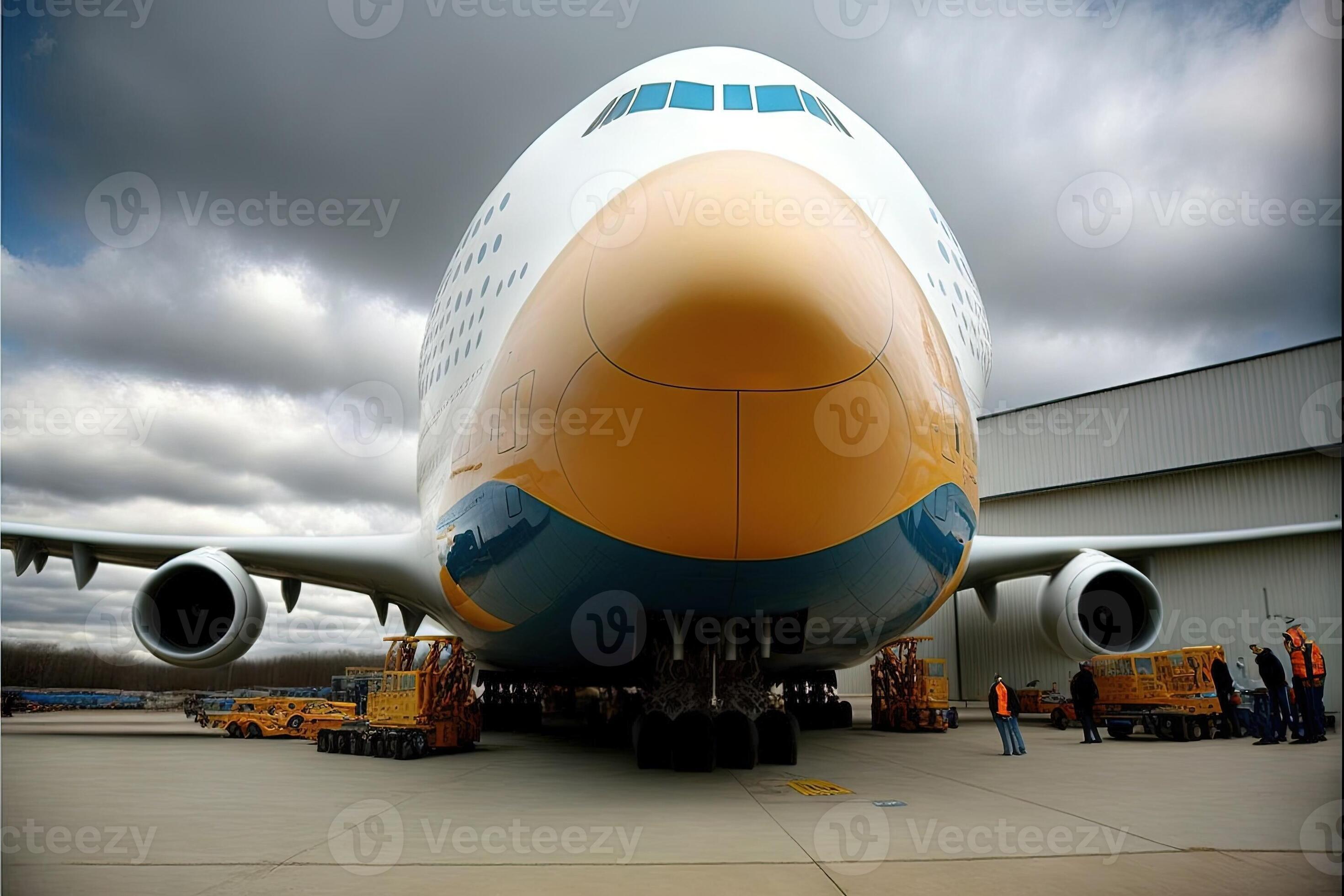 World largest passenger plane of the future huge three decks cabin