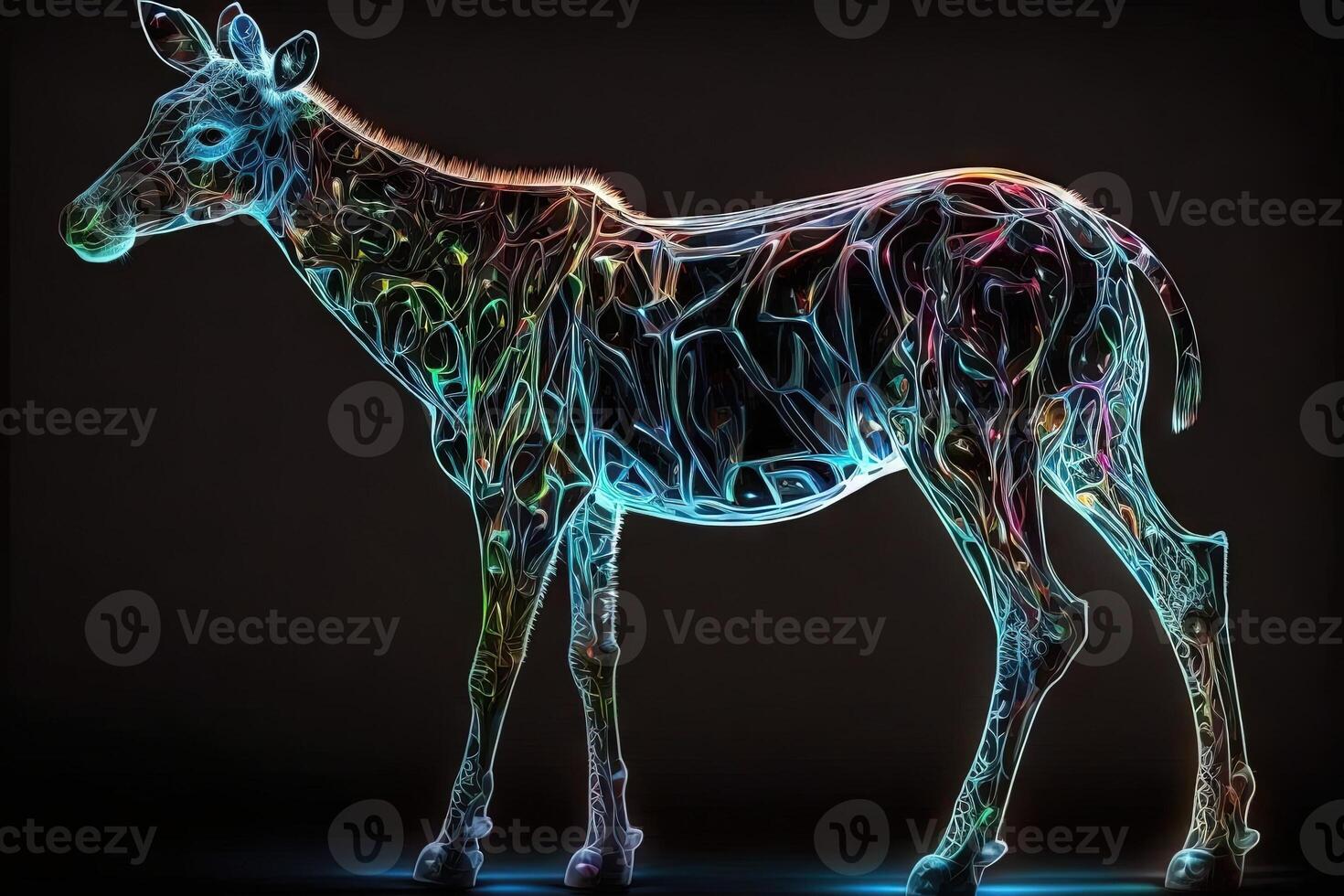 futuro zoo zoológico parque ofrecimiento visitantes natural holográfico y mecánico versiones de algunos de el mundo más fascinante criaturas ilustración generativo ai foto