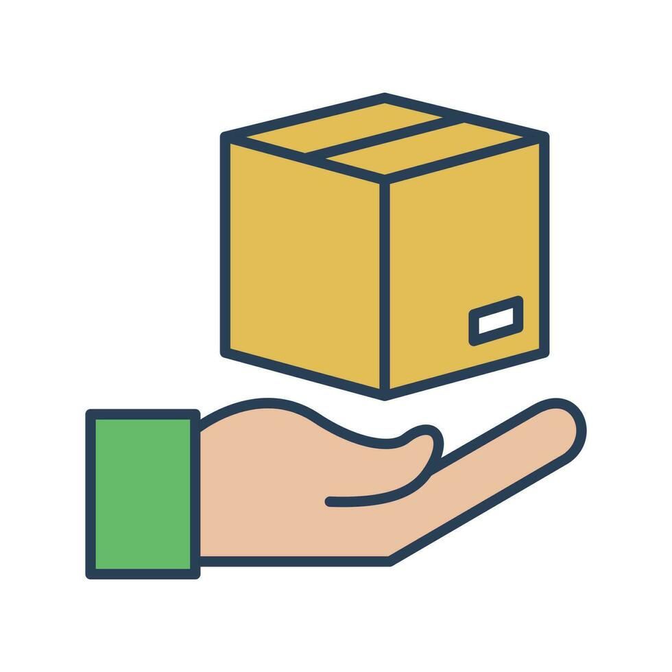 Hand Over Package Vector Icon