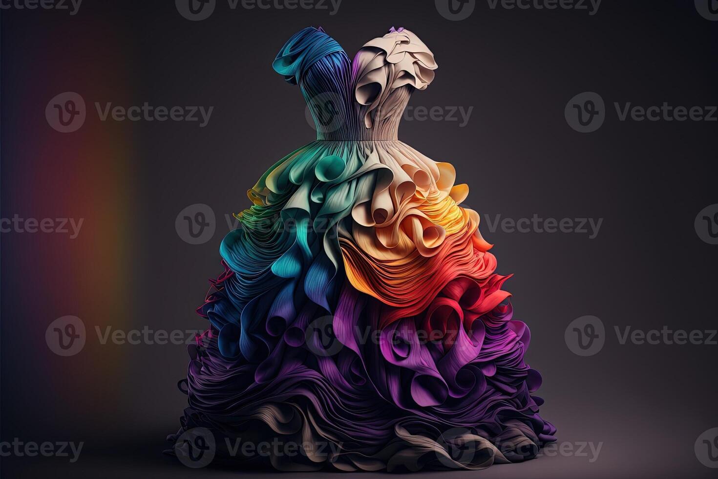 Lgbtq peace flag dress illustration photo