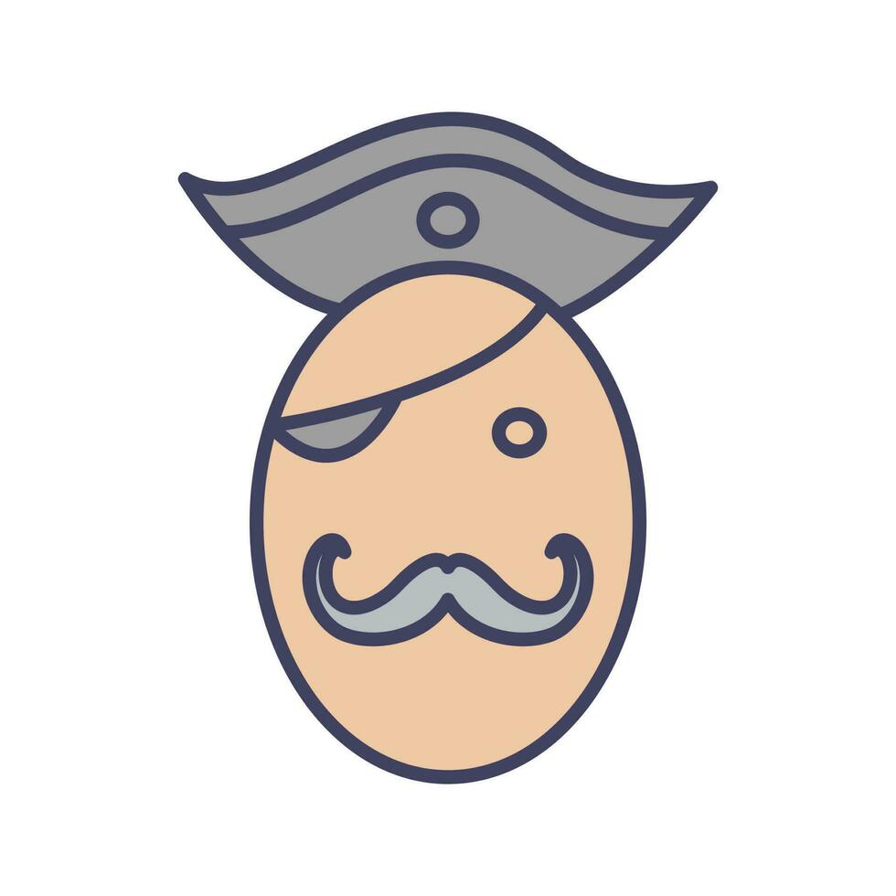 Pirate in Hat Vector Icon