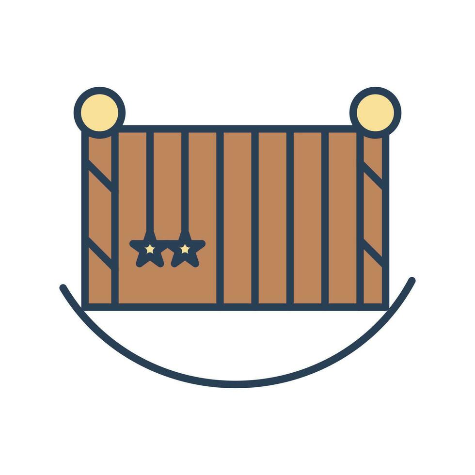 Baby Cot Vector Icon