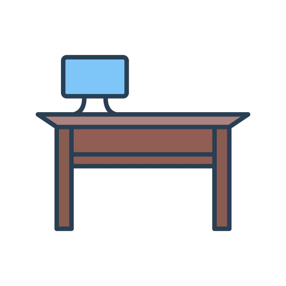 Office Desk Vector Icon 23931508 Vector Art at Vecteezy