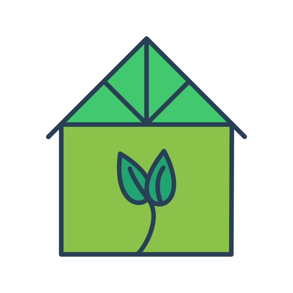 Green House Vector Icon