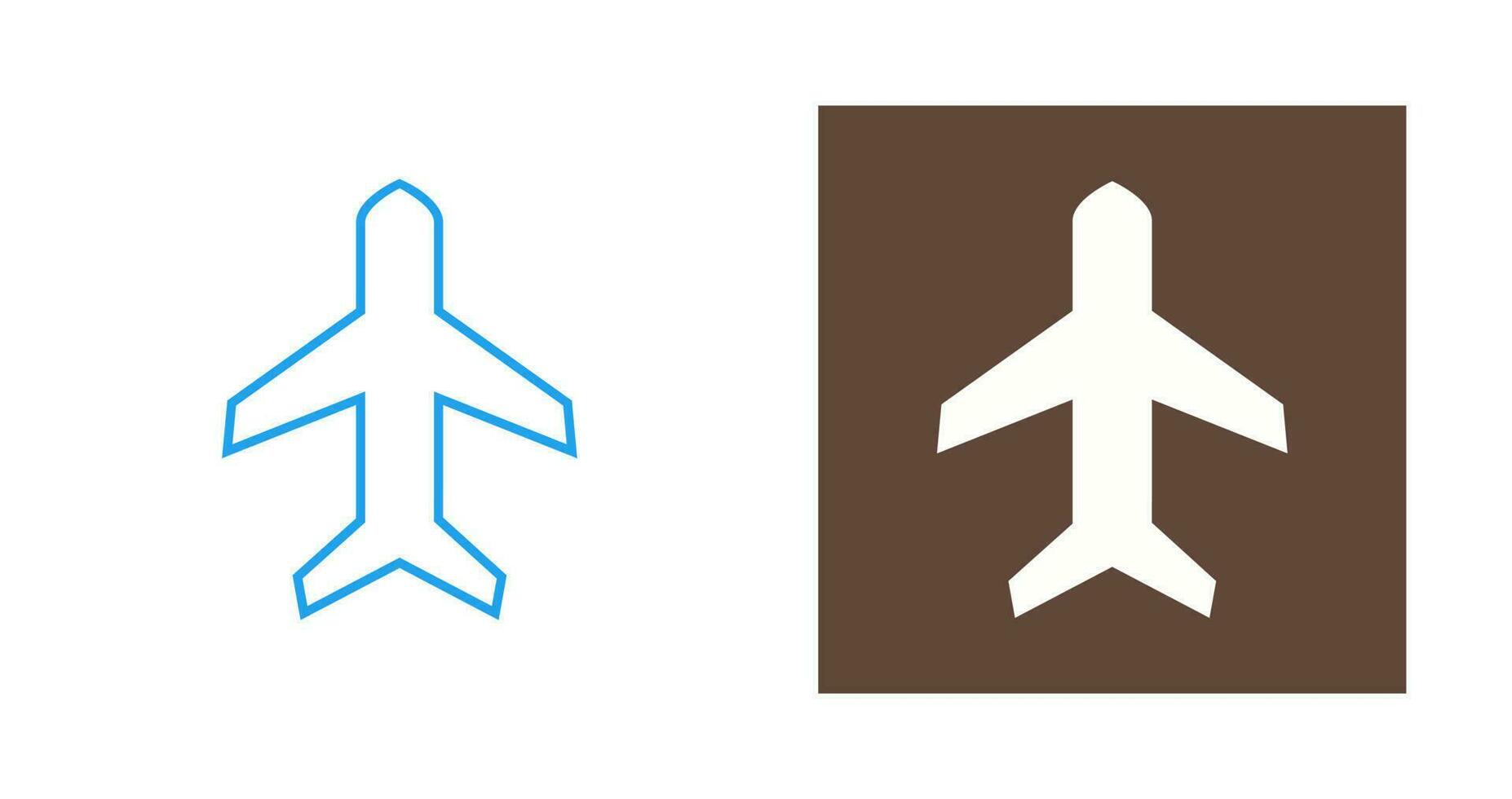 icono de vector de modo avión