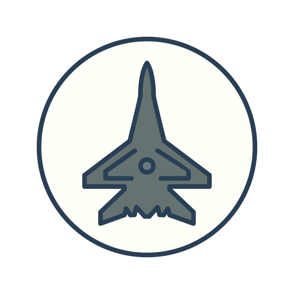 icono de vector de avión de combate