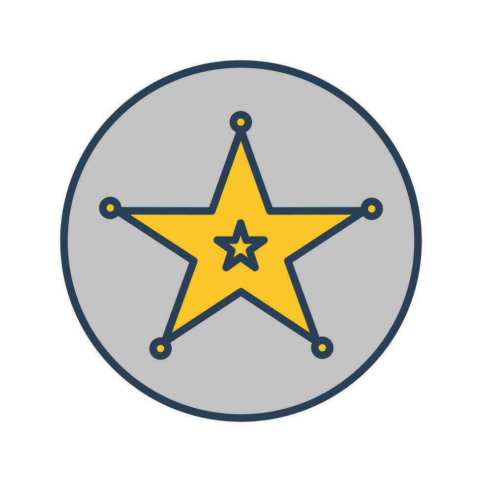 Sheriff Badge Vector Icon