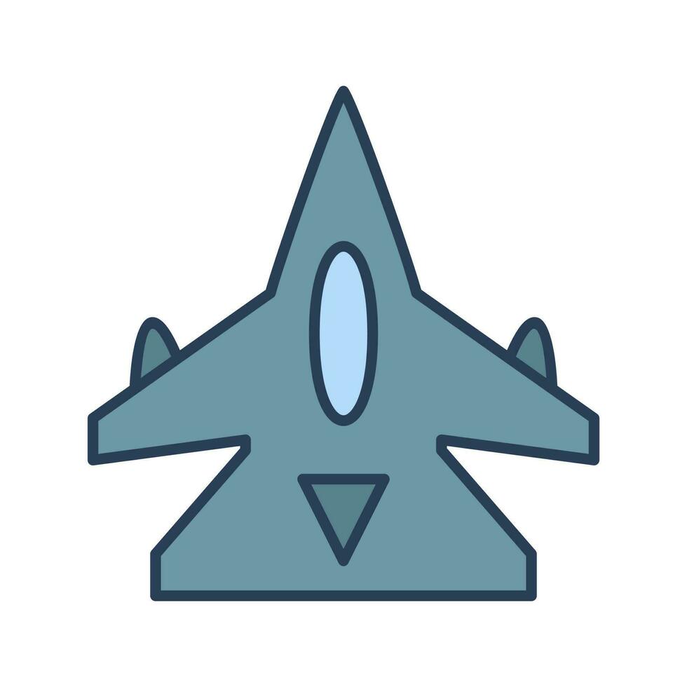 icono de vector de avión de combate