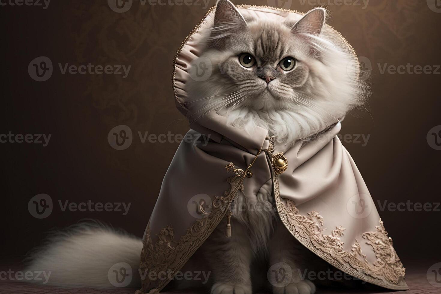 cat Modeling for a luxury line of high end cat clothing illustration