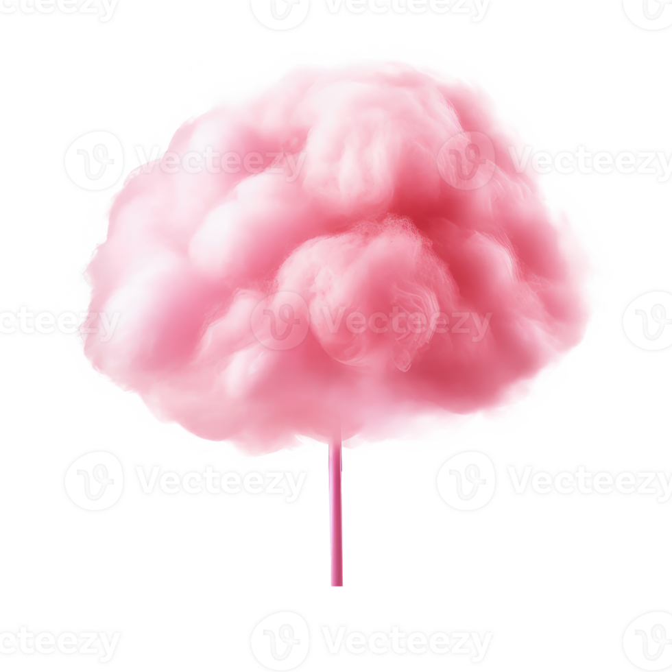 Pink cotton candy isolated. Illustration png