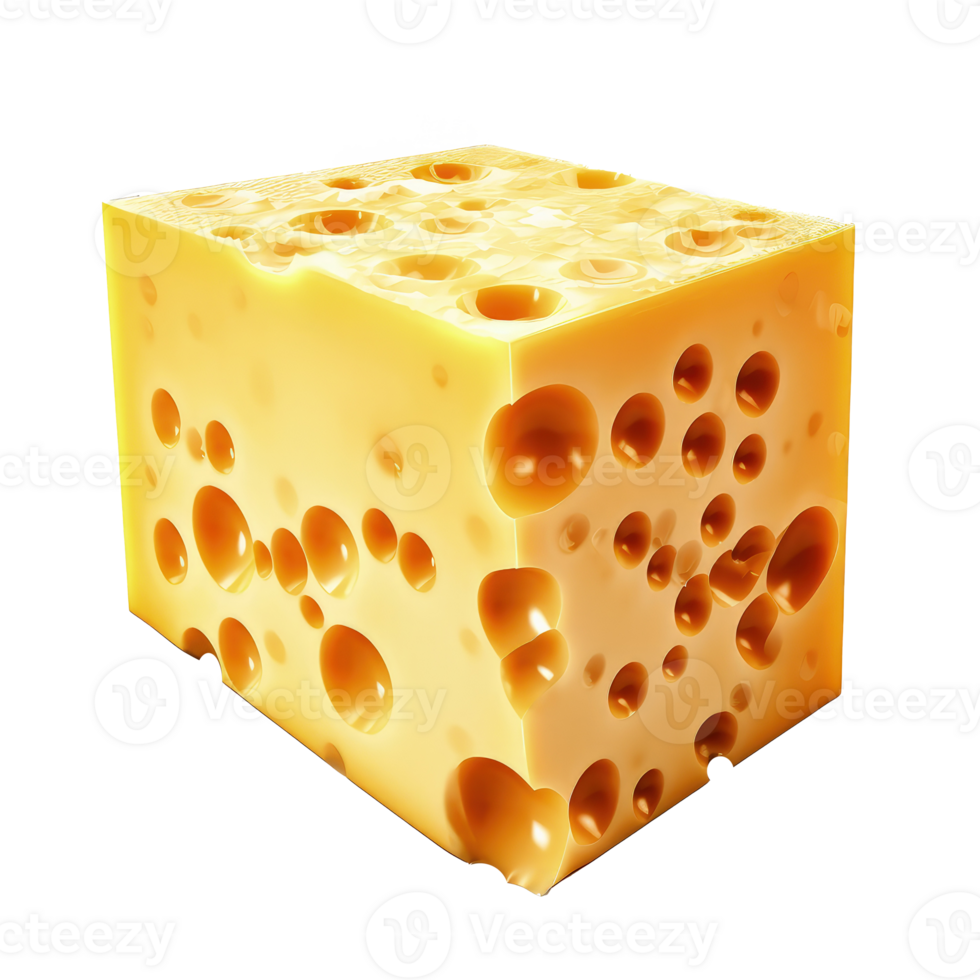 Delicious piece of cheese, isolated Illustration png