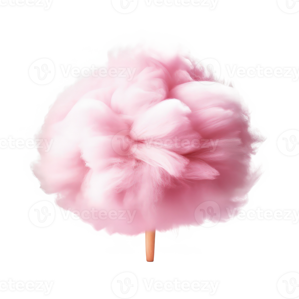 Pink cotton candy isolated. Illustration png