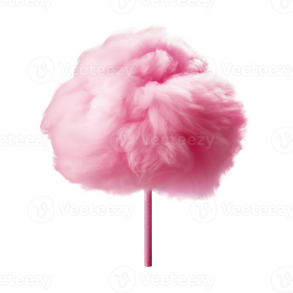 Pink cotton candy isolated. Illustration png