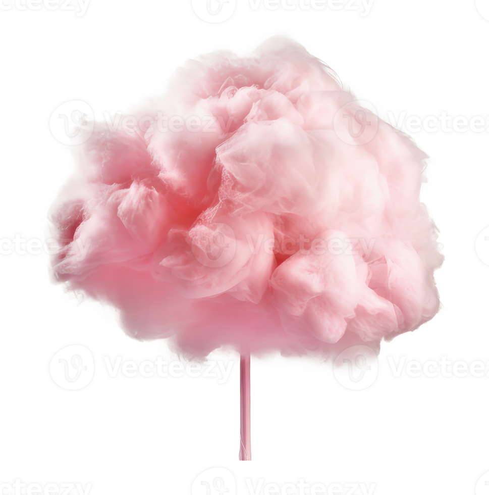 Pink cotton candy isolated. Illustration png