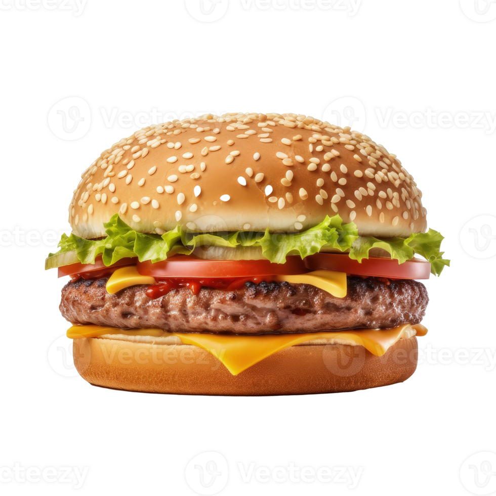 tasty burger isolated. Illustration png
