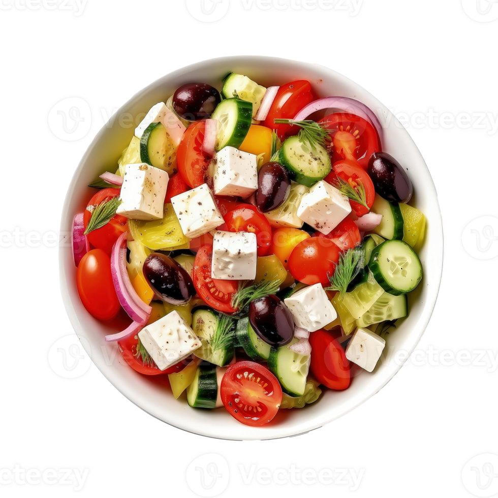 Greek salad isolated. Illustration png