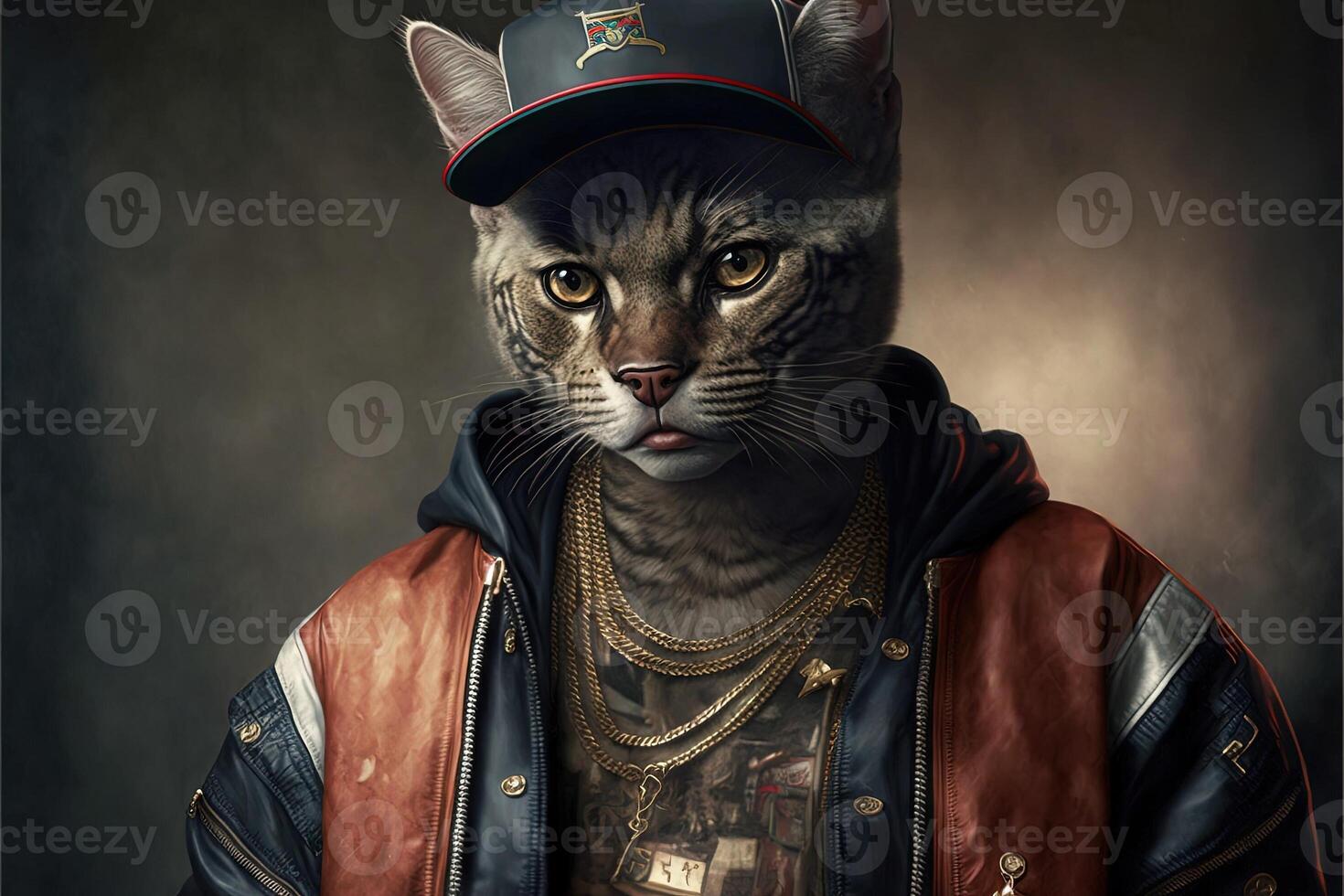 Rapper Cat Illustration photo