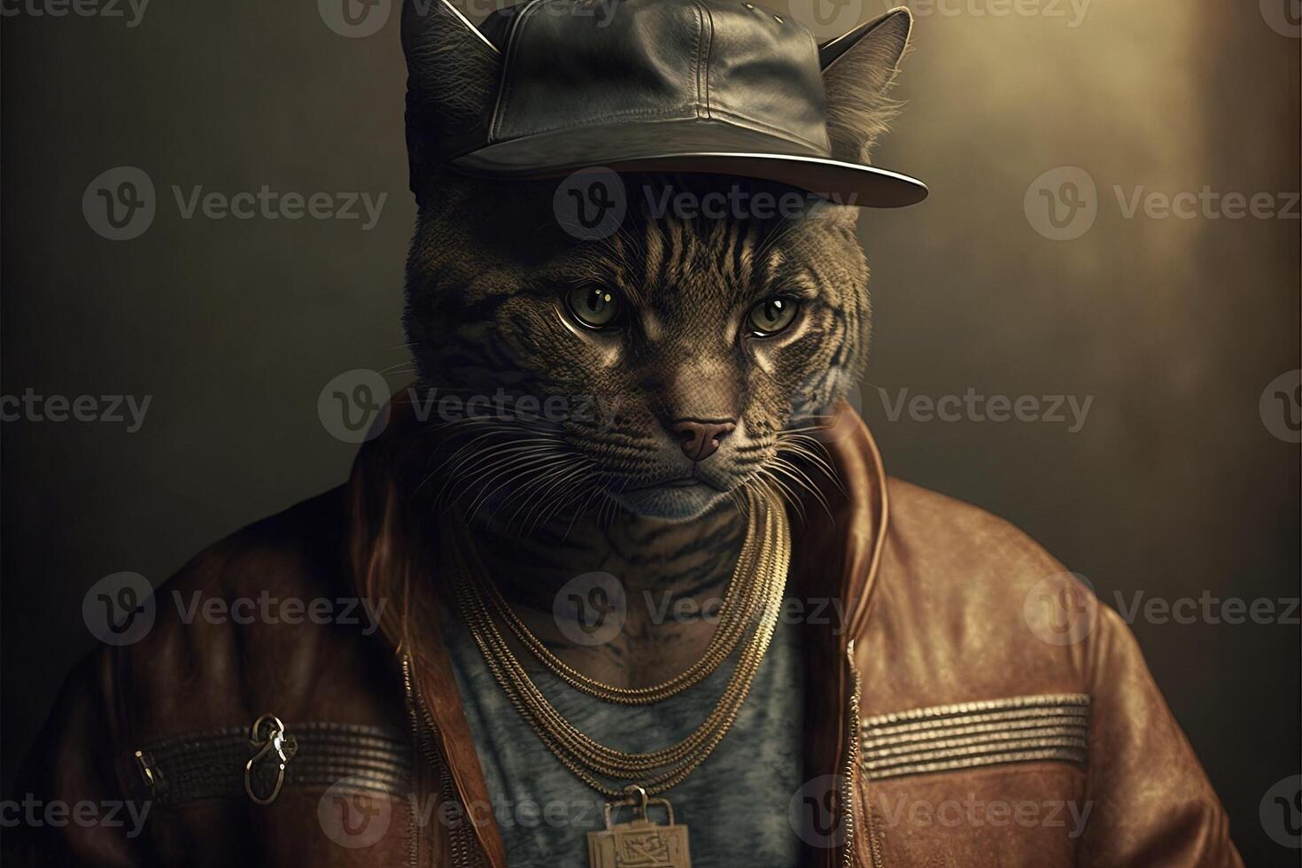 Rapper Cat Illustration photo