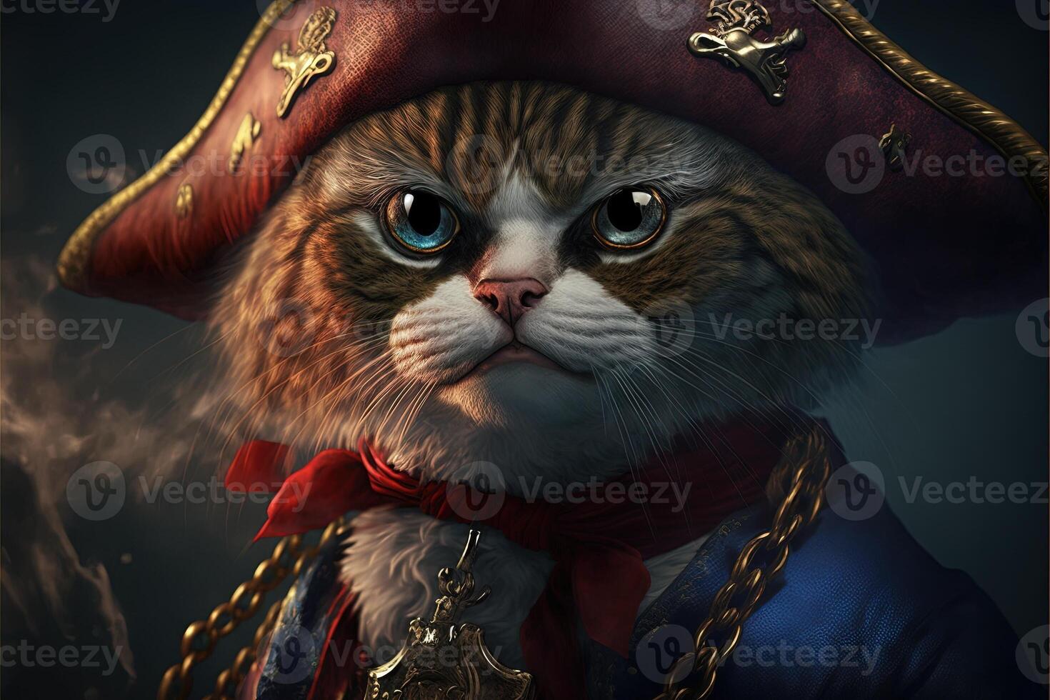 Cat bad pirate illustration photo