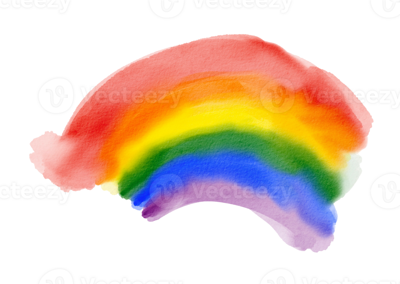 Rainbow watercolor  paint brush  style background.LGBT  Pride month watercolor texture concept png