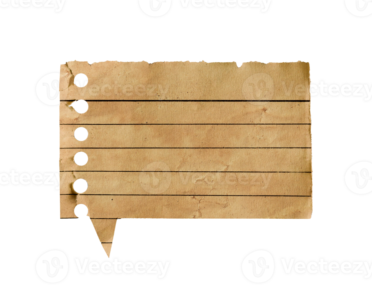 Vintage dialog box. Old note paper copy space png