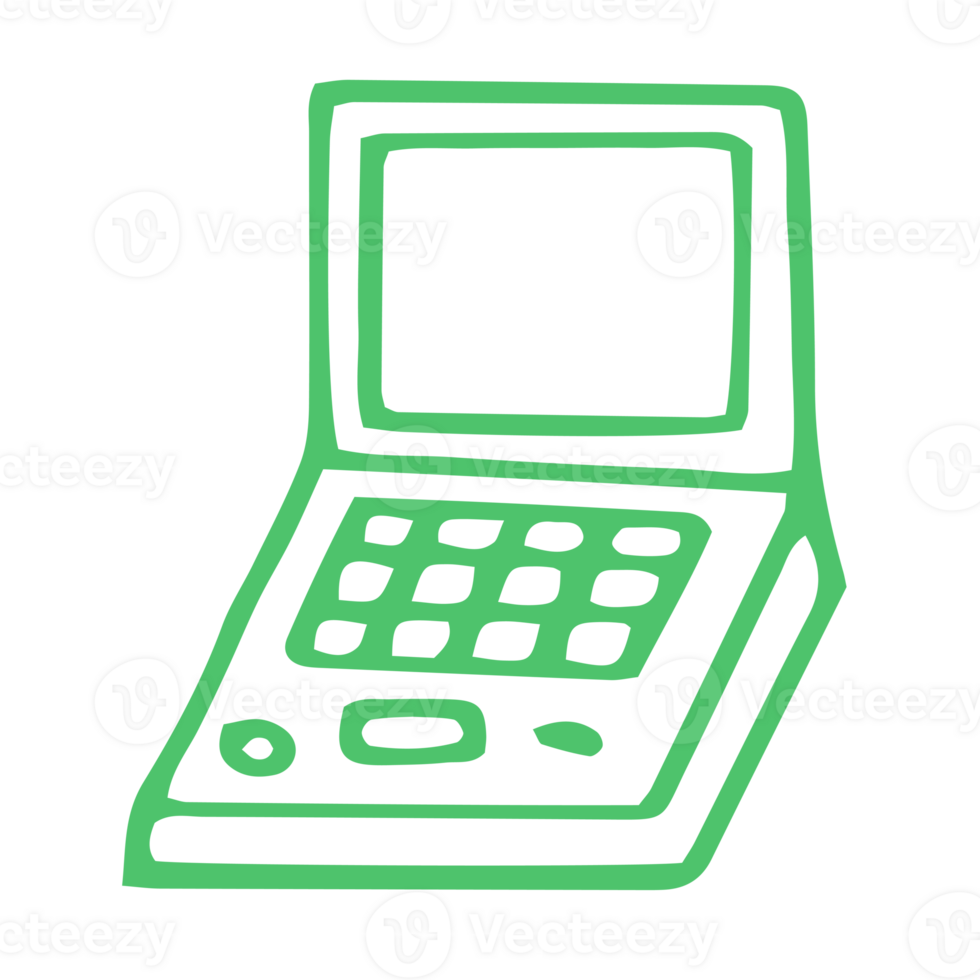 drawn old laptop symbol png
