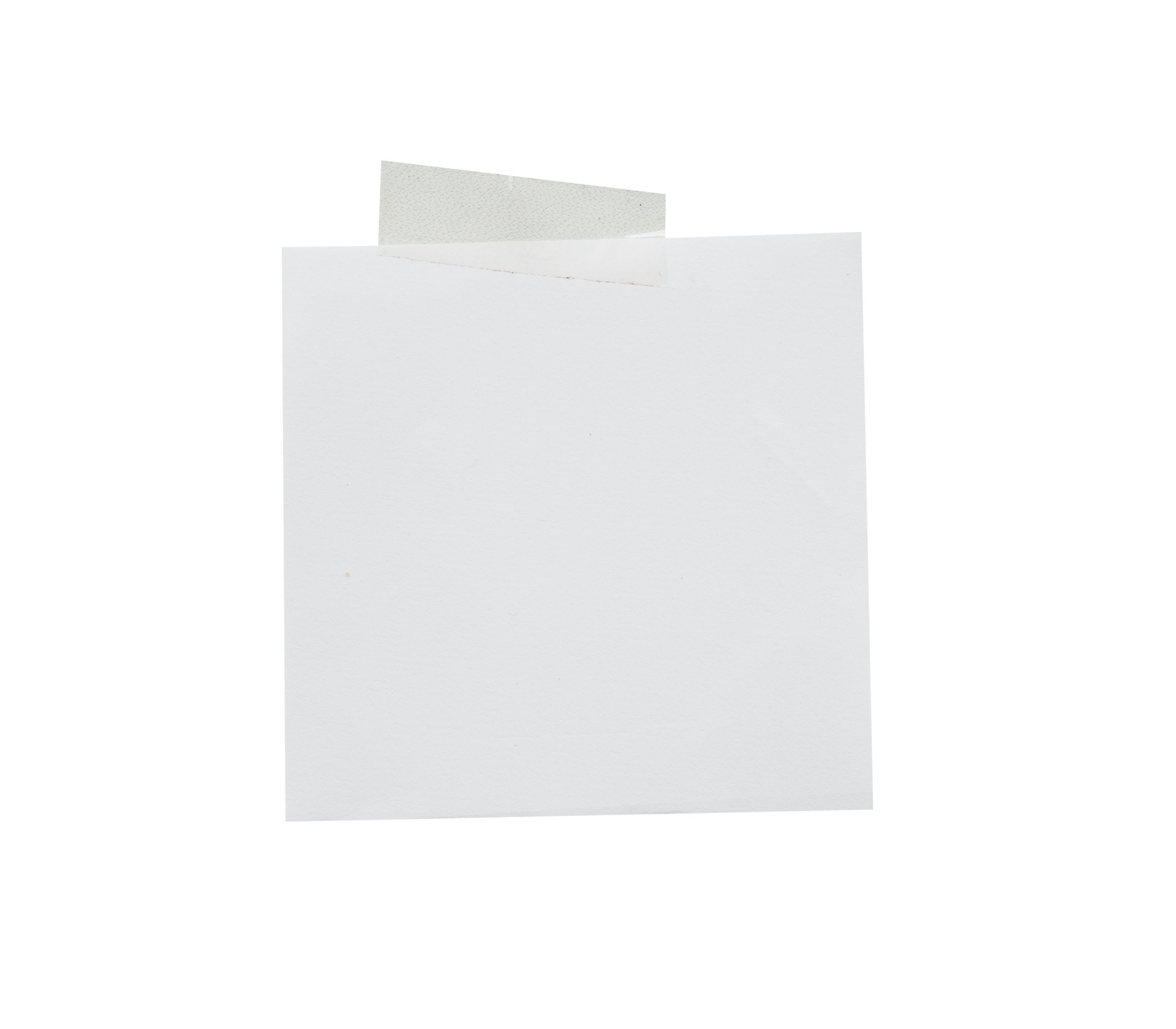 Blank white paper note with transparent tape isolated 23932444 PNG