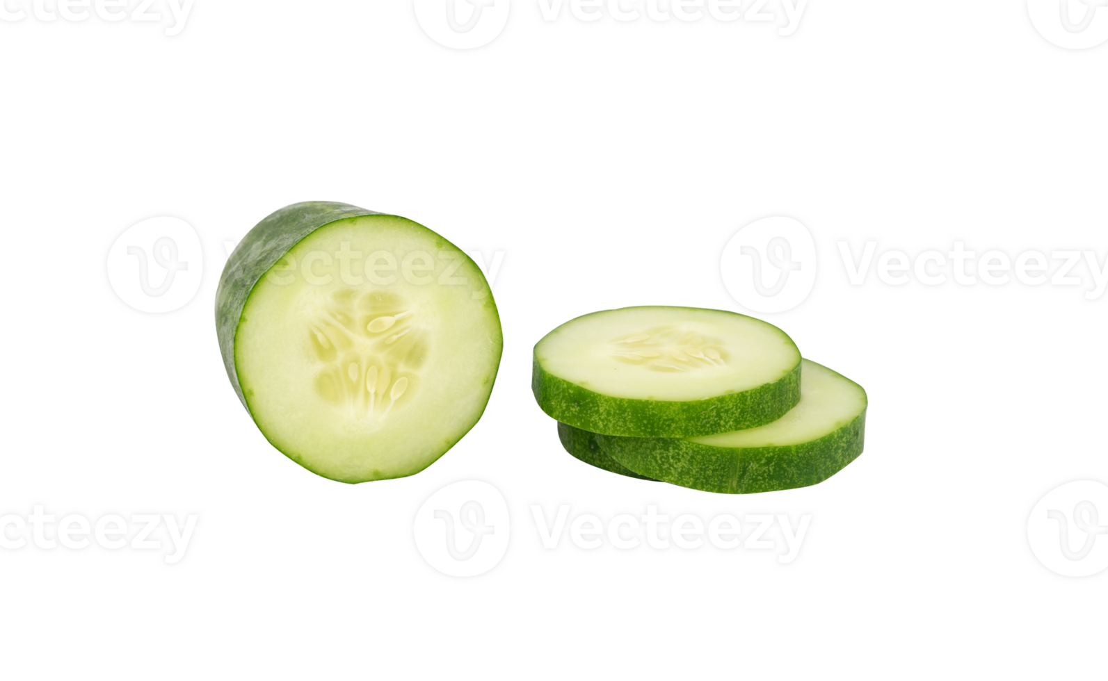 slice of cucumber isolated element png