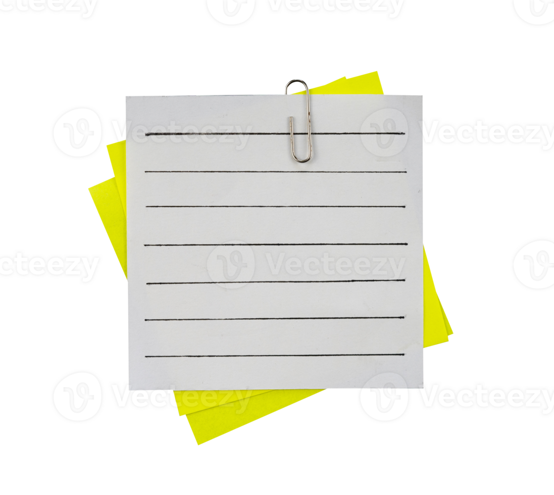 Stack of note paper with clip png
