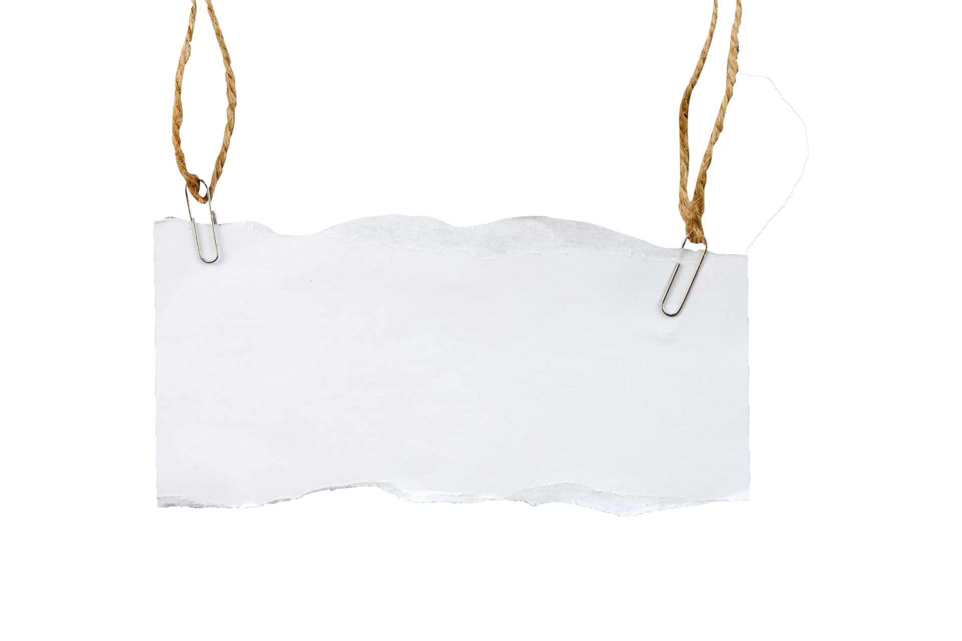 Torn Paper Hanging With Clip Isolated 23932487 PNG torn-paper-hanging-with-clip-isolated-23932487-png