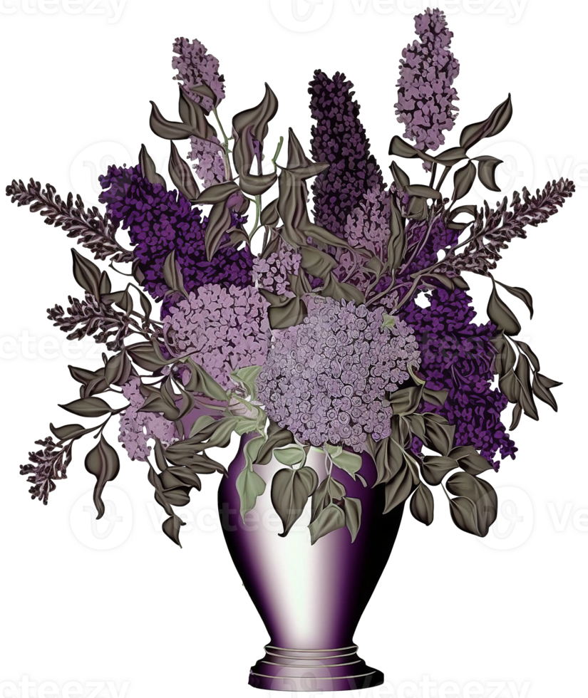 Lilac flower, aesthetic png