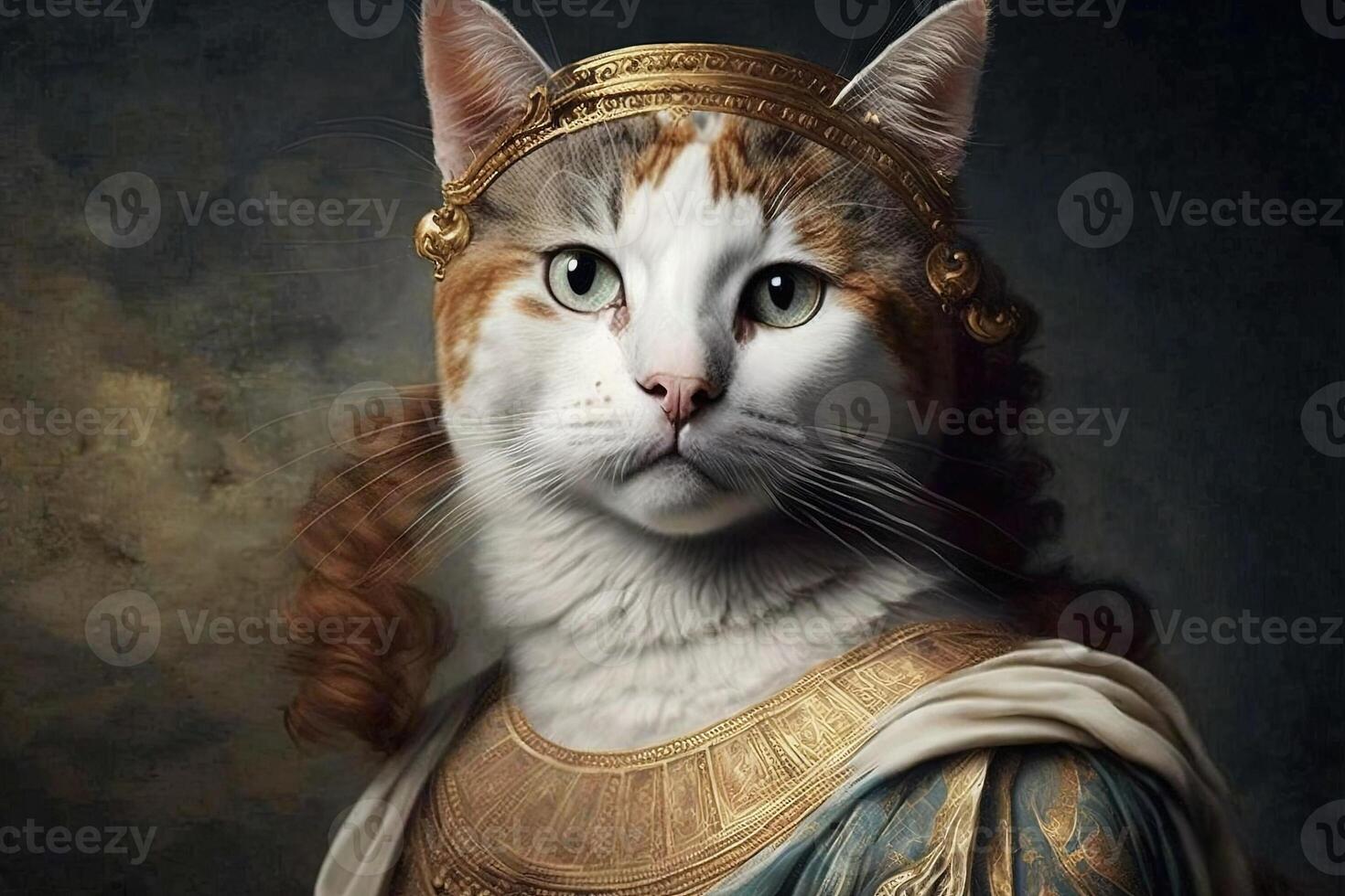 Juno as Cat Greek God illustration photo