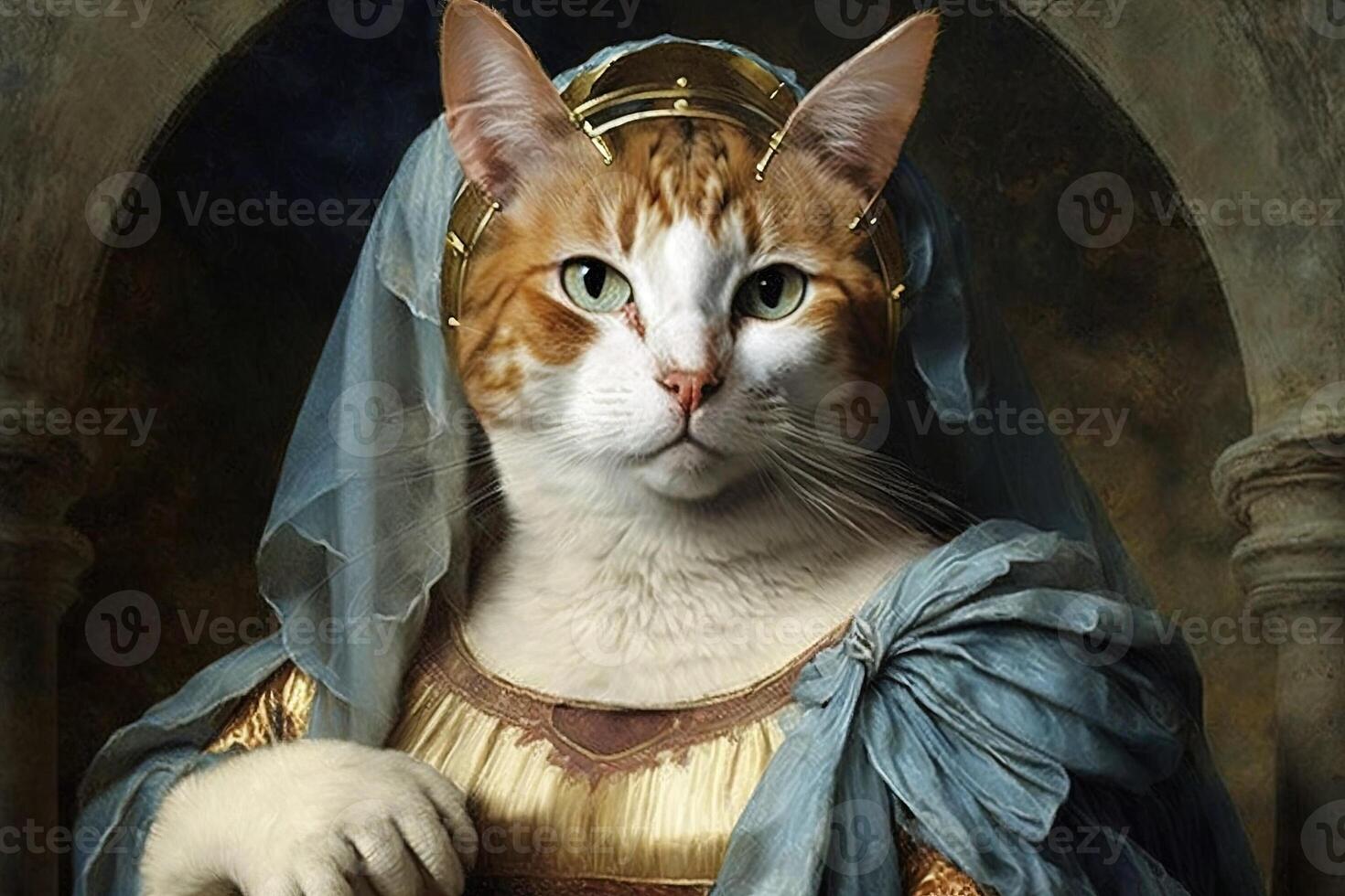 Juno as Cat Greek God illustration photo