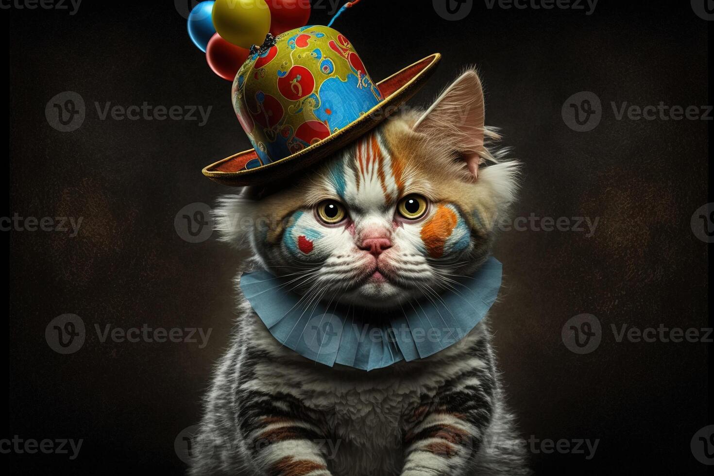 Circus cat clown illustration photo