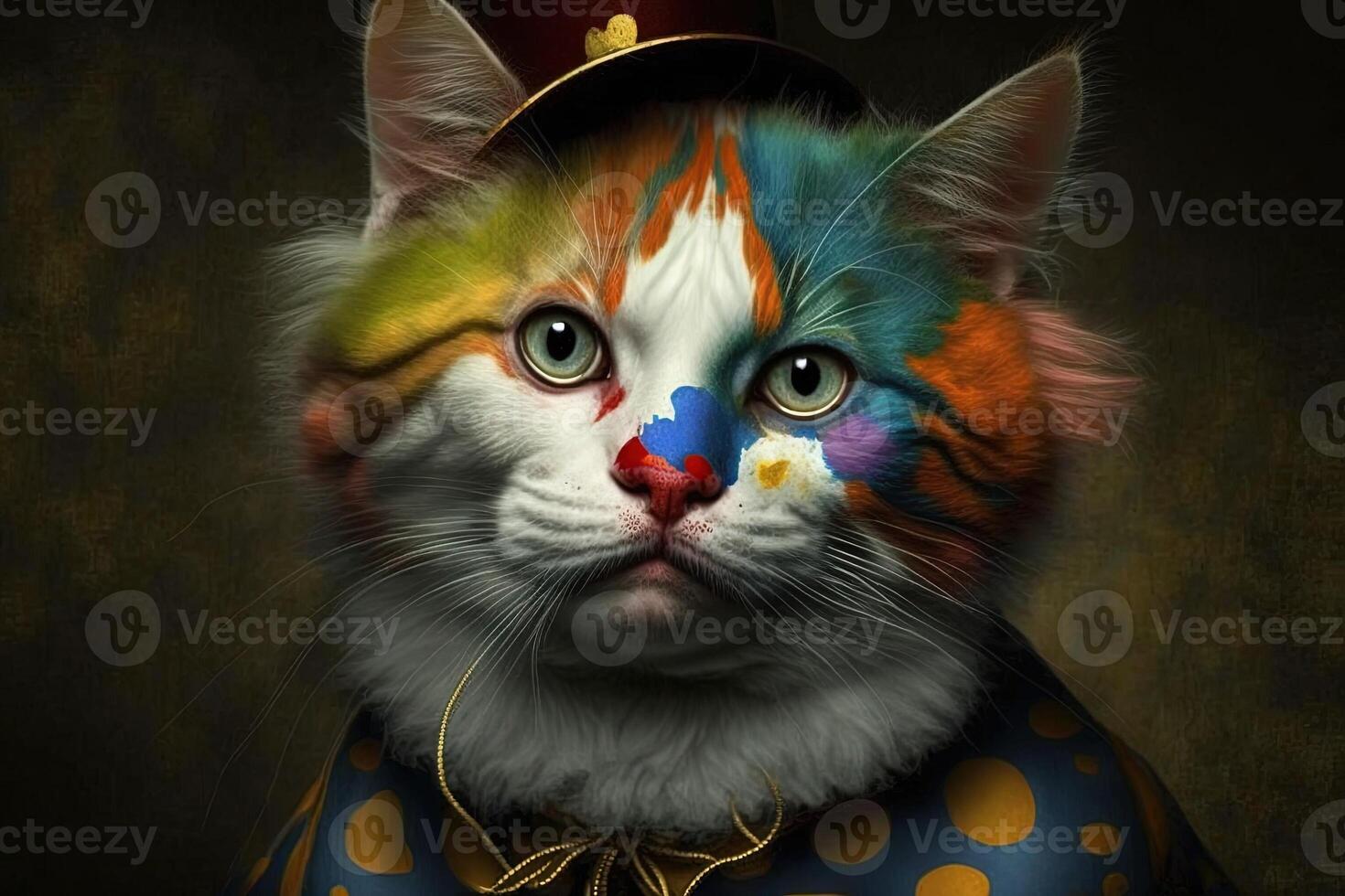 Circus cat clown illustration photo