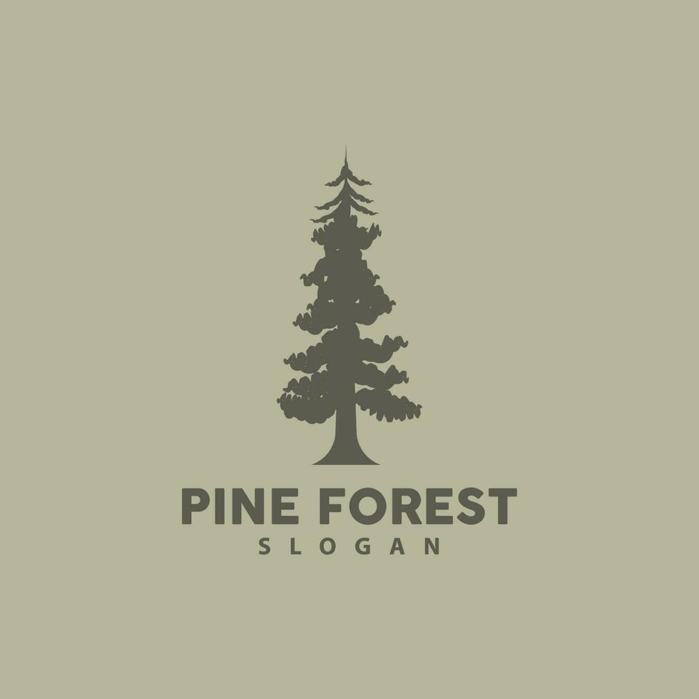 Pine Tree Logo, Luxurious Elegant Simple Design, Fir Tree Vector Abstract, Forest Icon Illustration Pine Product Brand