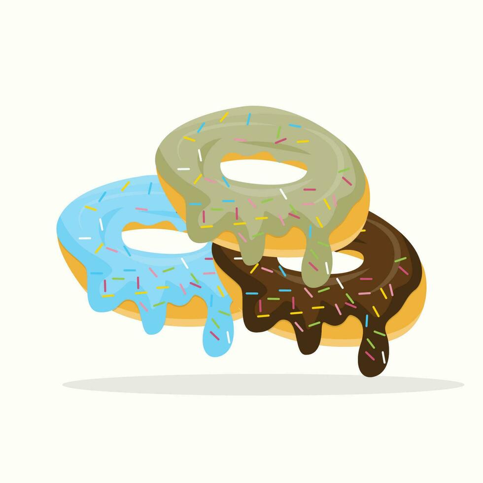 rosquilla icono ilustración, aislado vector, dibujos animados estilo comida concepto, diseño adecuado para web aterrizaje página, bandera, pegatina, fondo, póster vector