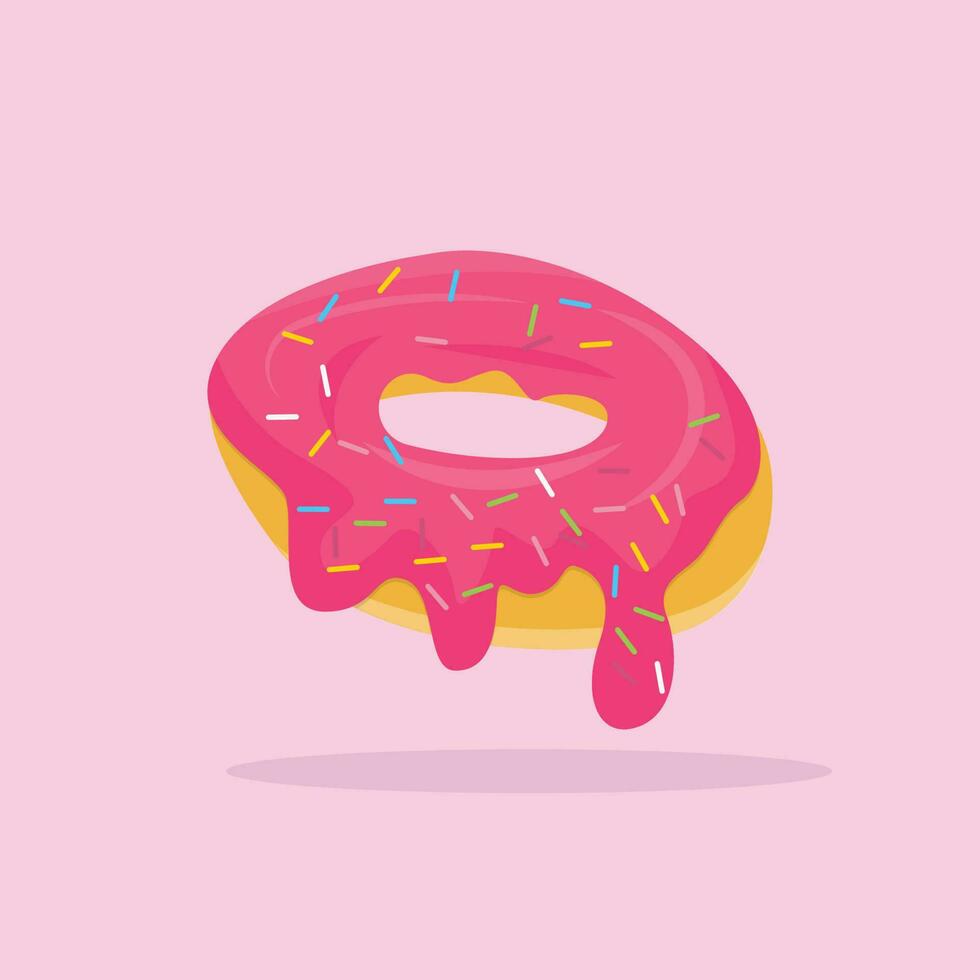 rosquilla icono ilustración, aislado vector, dibujos animados estilo comida concepto, diseño adecuado para web aterrizaje página, bandera, pegatina, fondo, póster vector