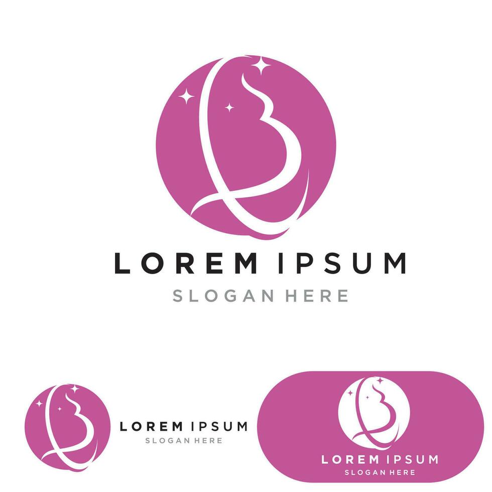 Pregnant template vector icon