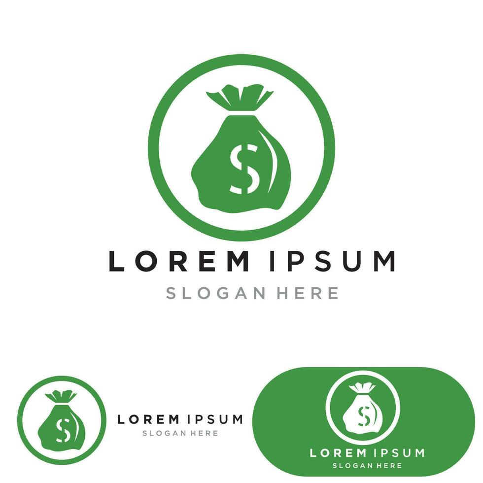 Money Bag icon Template vector