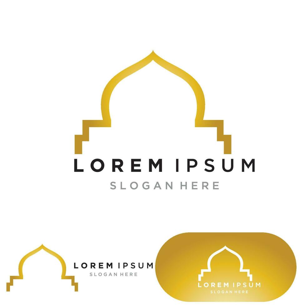 Mosque icon vector Illustration design template
