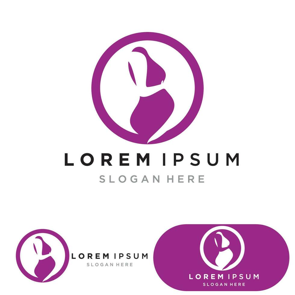 Pregnant template vector icon