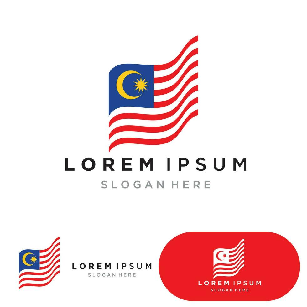 Malaysia Flag Vector Icon Design Illustration