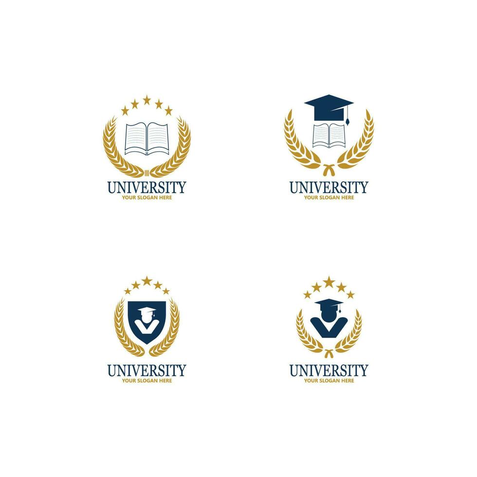 plantilla de diseño de logotipo de escuela y curso de academia universitaria vector