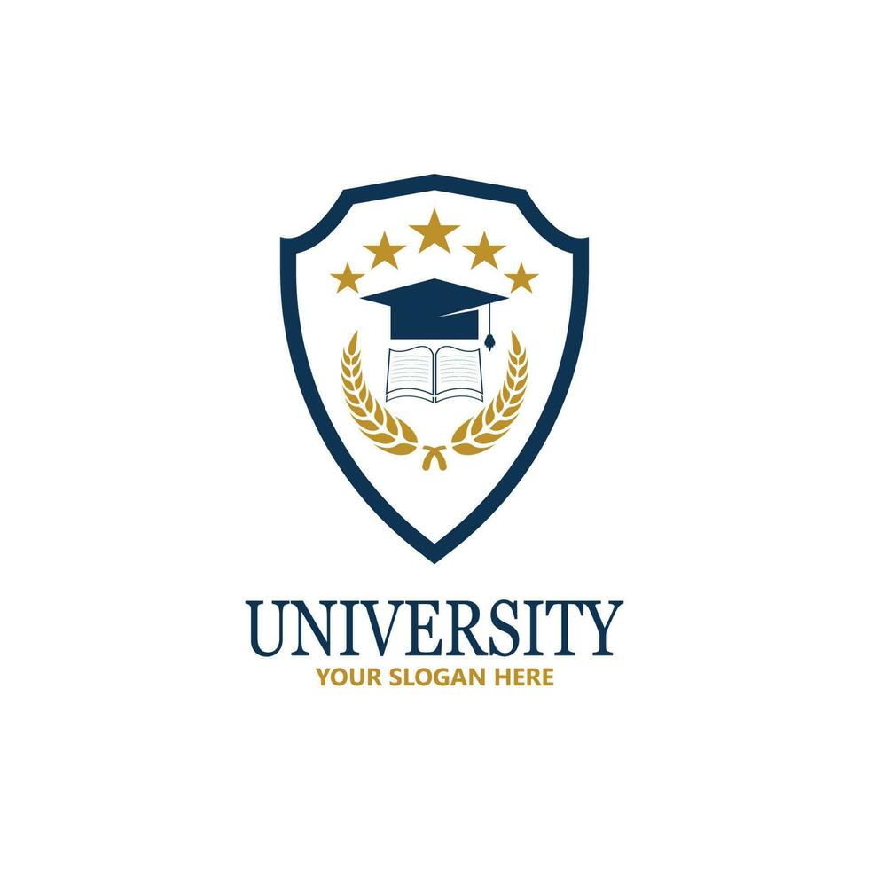 plantilla de diseño de logotipo de escuela y curso de academia universitaria vector