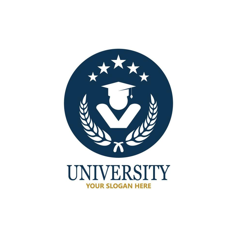 plantilla de diseño de logotipo de escuela y curso de academia universitaria vector