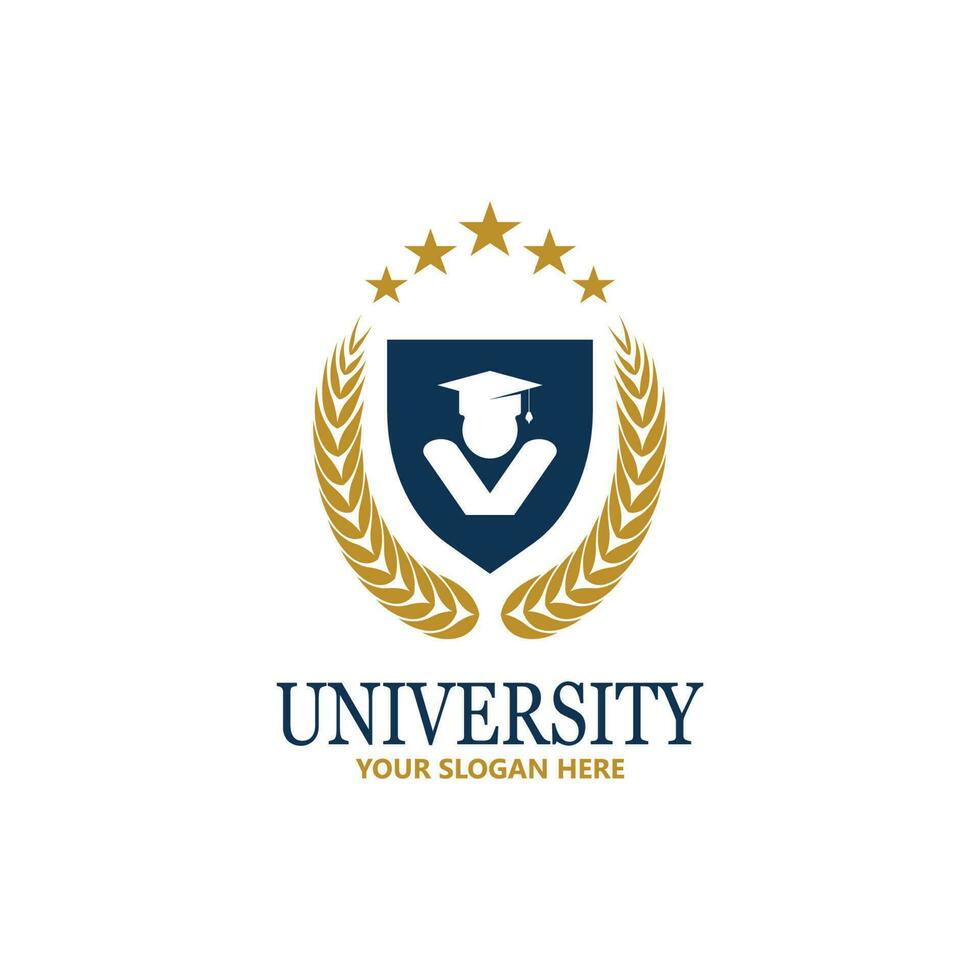 plantilla de diseño de logotipo de escuela y curso de academia universitaria vector