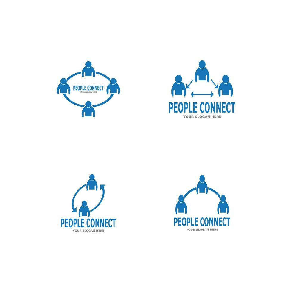 People connection  social media network business vector