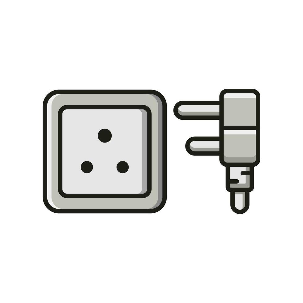 socket outlet plug in icon design vector template